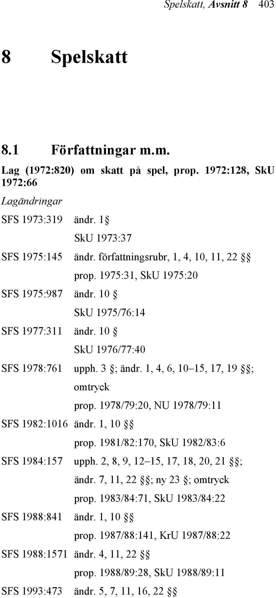 1, 4, 6, 10 15, 17, 19 ; omtryck prop. 1978/79:20, NU 1978/79:11 SFS 1982:1016 ändr. 1, 10 prop. 1981/82:170, SkU 1982/83:6 SFS 1984:157 upph. 2, 8, 9, 12 15, 17, 18, 20, 21 ; ändr.