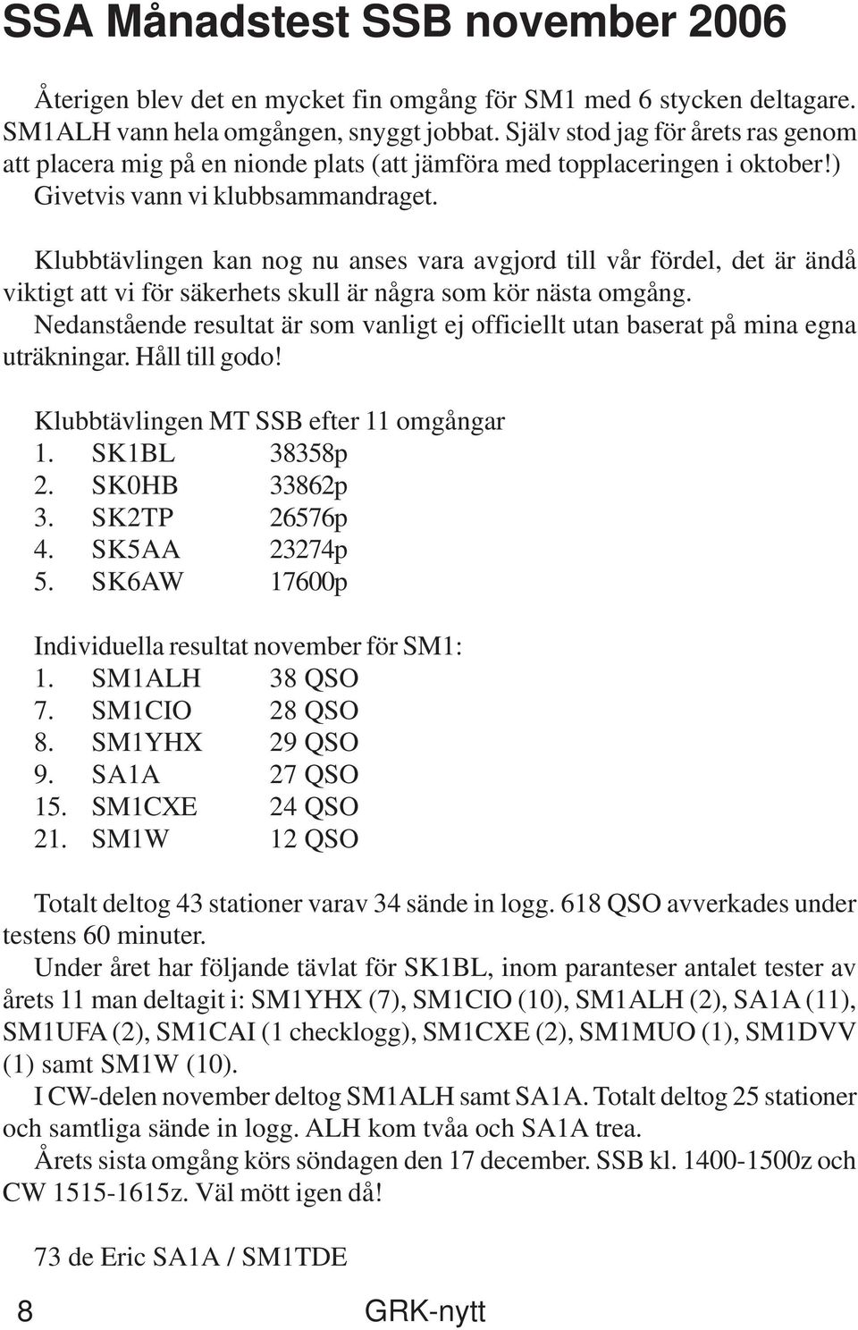 Klubbtävlingen kan nog nu anses vara avgjord till vår fördel, det är ändå viktigt att vi för säkerhets skull är några som kör nästa omgång.