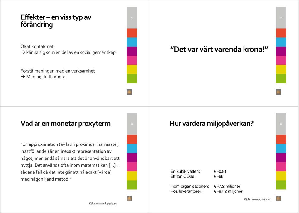 12 En approximation (av latin proximus: 'närmaste', 'nästföljande') är en inexakt representation av något, men ändå så nära att det är användbart att nyttja.