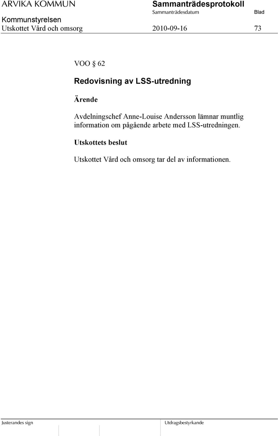 Avdelningschef Anne-Louise Andersson lämnar