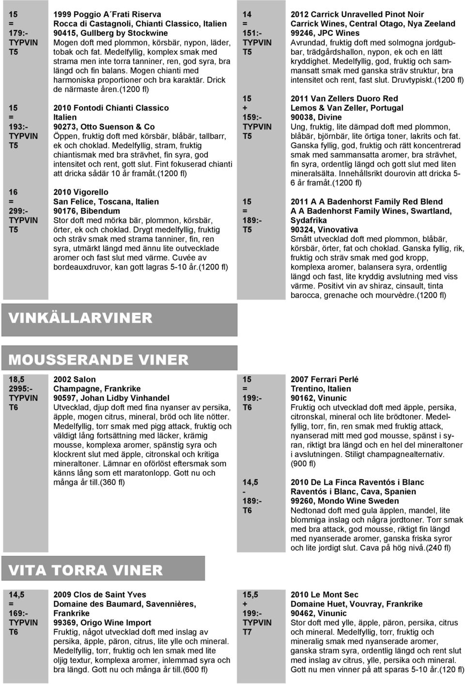 (1200 fl) 2010 Fontodi Chianti Classico 90273, Otto Suenson & Co Öppen, fruktig doft med körsbär, blåbär, tallbarr, ek och choklad.