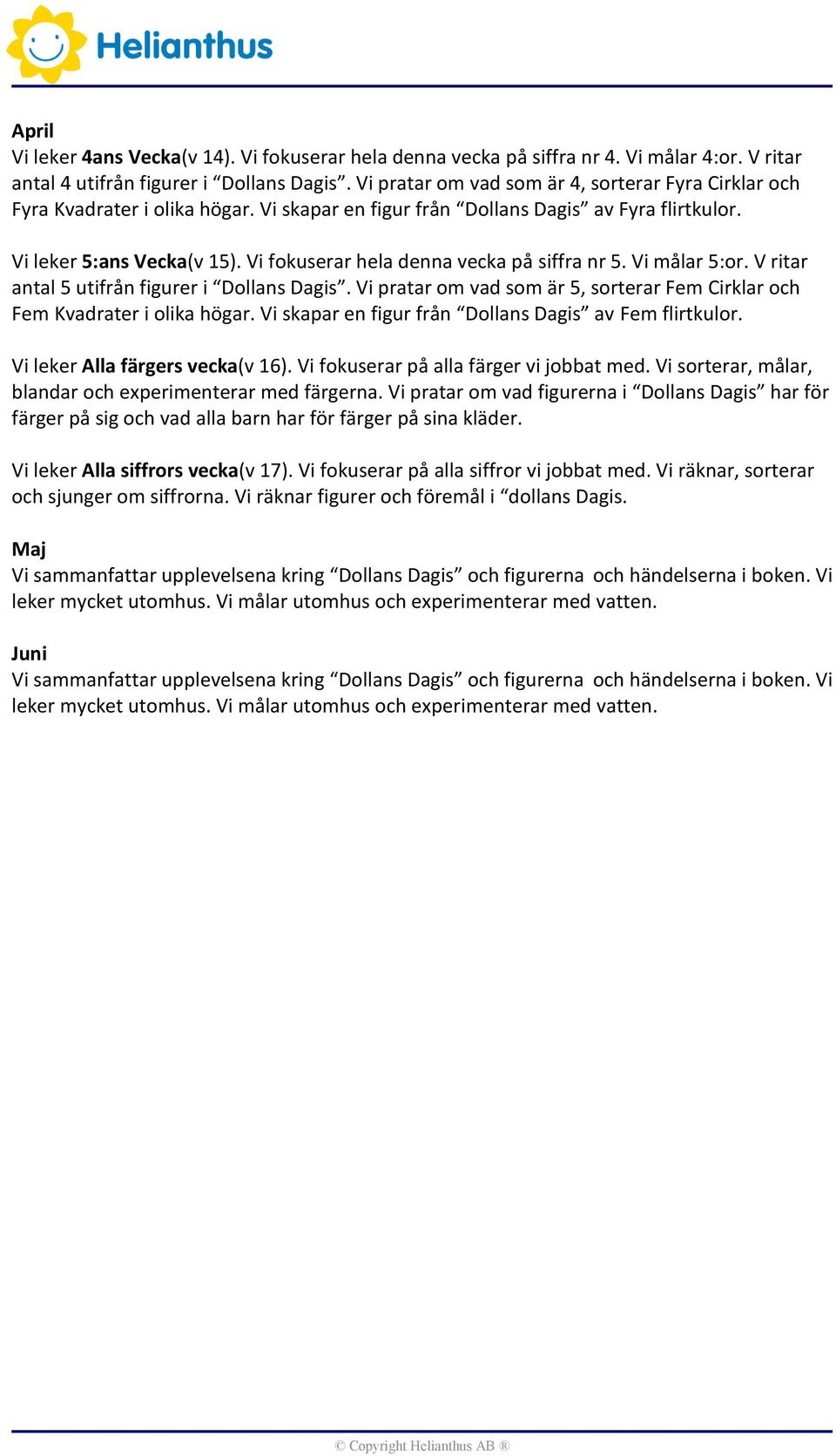 Vi fokuserar hela denna vecka på siffra nr 5. Vi målar 5:or. V ritar antal 5 utifrån figurer i Dollans Dagis. Vi pratar om vad som är 5, sorterar Fem Cirklar och Fem Kvadrater i olika högar.