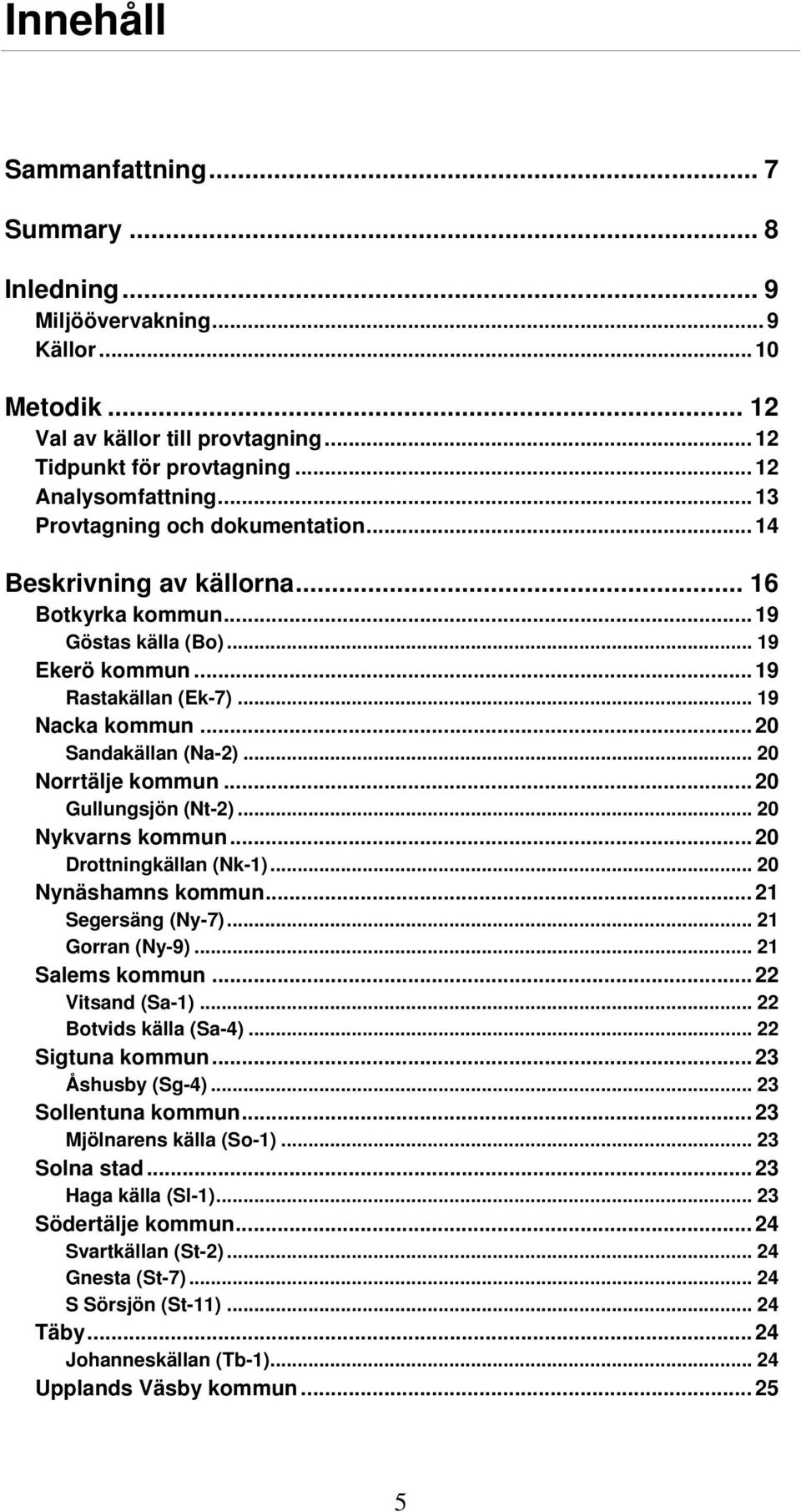 .. 20 Norrtälje kommun... 20 Gullungsjön (Nt-2)... 20 Nykvarns kommun... 20 Drottningkällan (Nk-1)... 20 Nynäshamns kommun... 21 Segersäng (Ny-7)... 21 Gorran (Ny-9)... 21 Salems kommun.