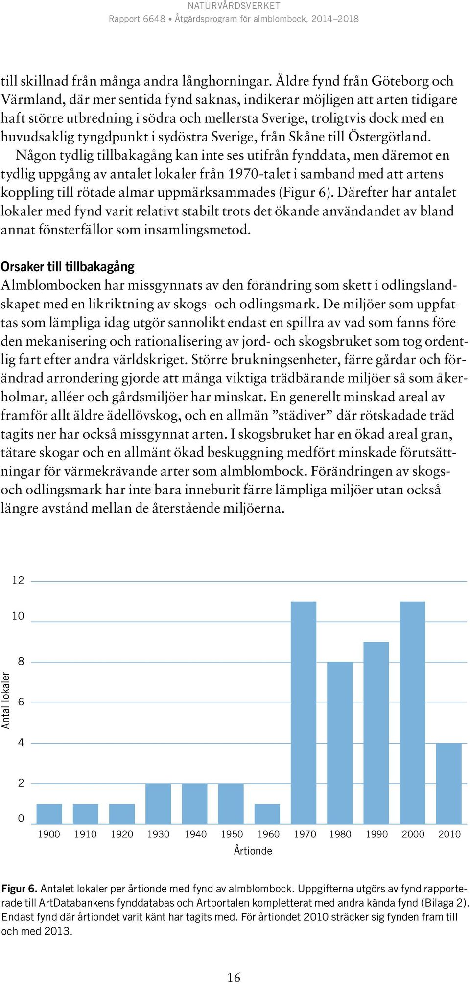tyngdpunkt i sydöstra Sverige, från Skåne till Östergötland.