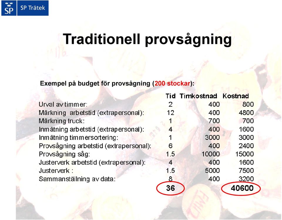 Exempel på budget