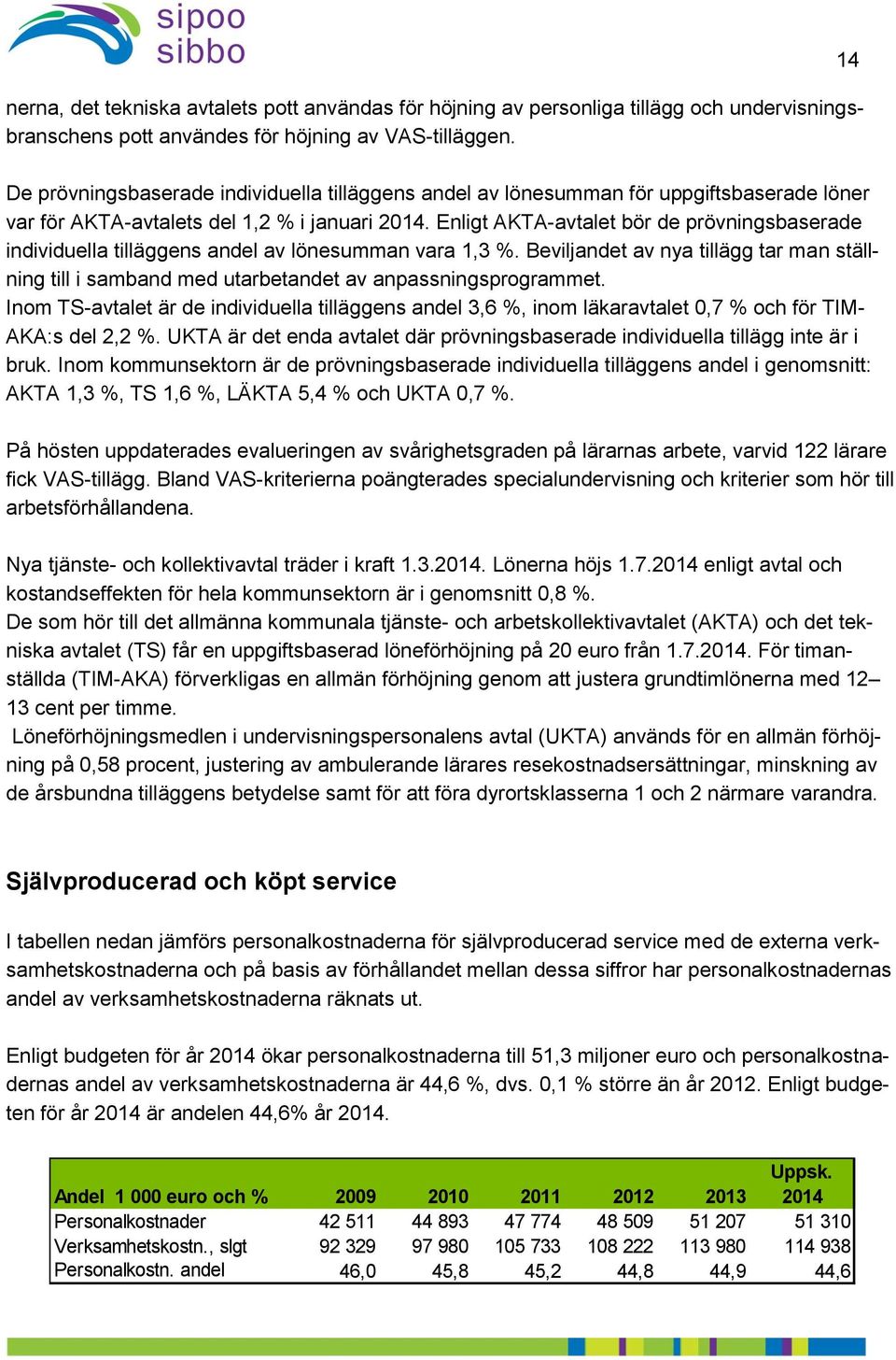 Enligt AKTA-avtalet bör de prövningsbaserade individuella tilläggens andel av lönesumman vara 1,3 %.