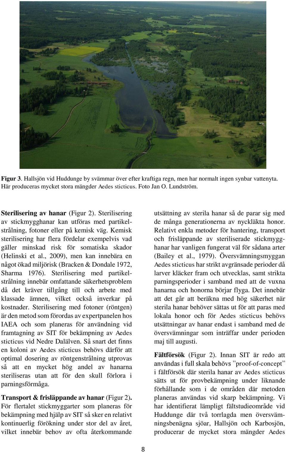 Kemisk sterilisering har flera fördelar exempelvis vad gäller minskad risk för somatiska skador (Helinski et al., 2009), men kan innebära en något ökad miljörisk (Bracken & Dondale 1972, Sharma 1976).