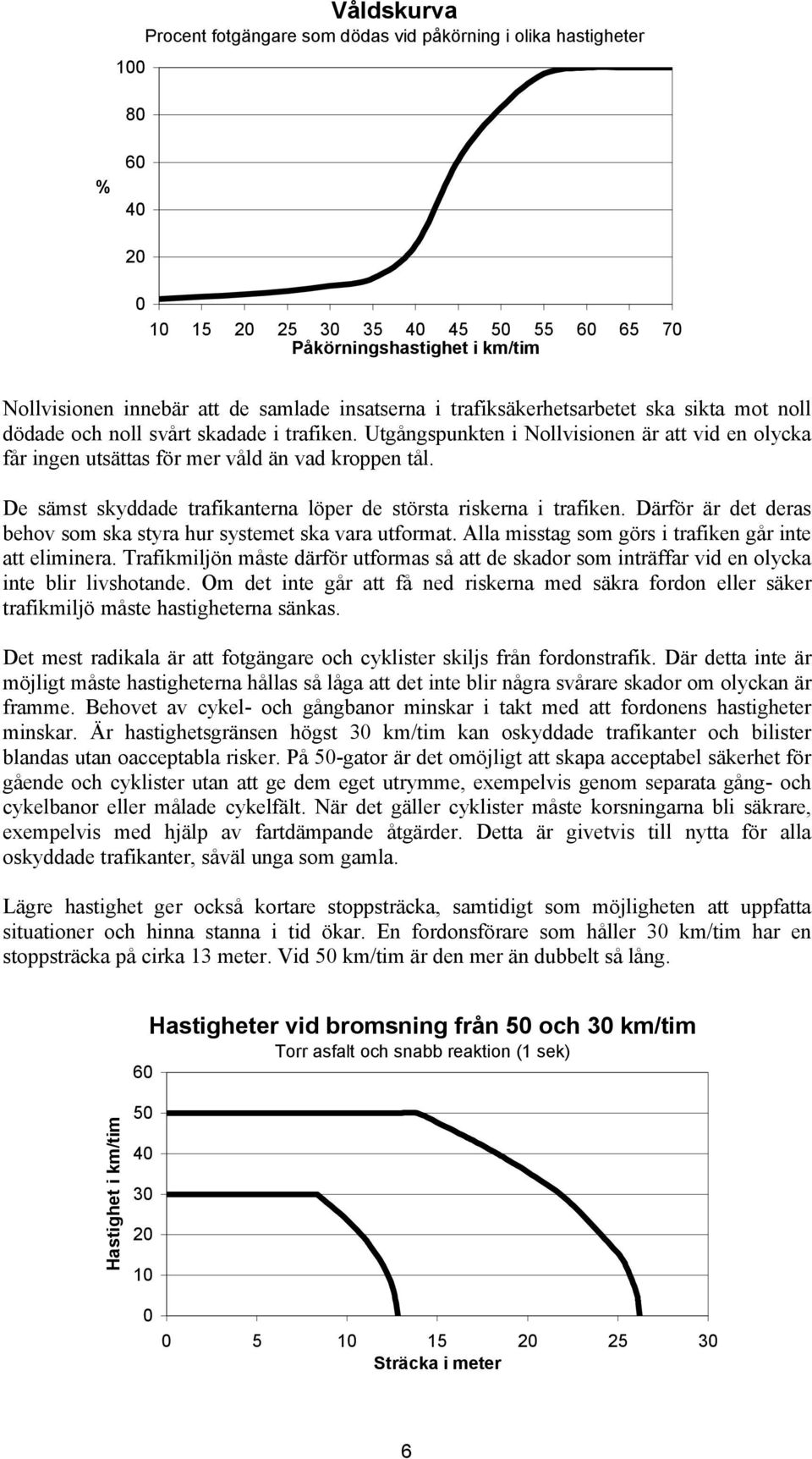 De sämst skyddade trafikanterna löper de största riskerna i trafiken. Därför är det deras behov som ska styra hur systemet ska vara utformat. Alla misstag som görs i trafiken går inte att eliminera.