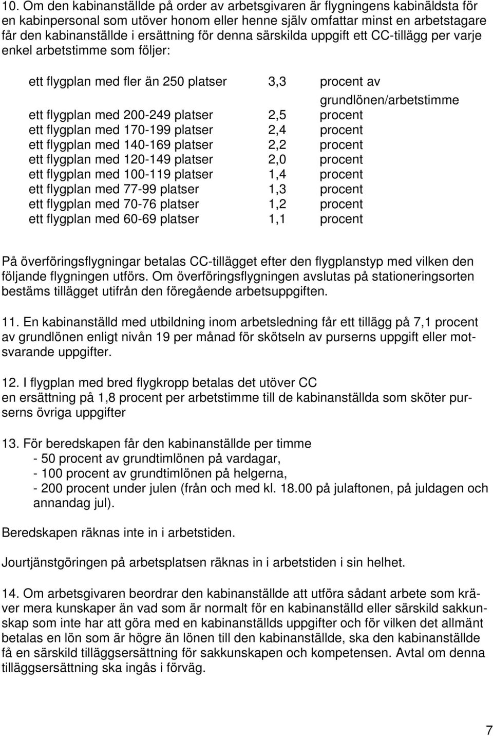 platser 2,5 procent ett flygplan med 170-199 platser 2,4 procent ett flygplan med 140-169 platser 2,2 procent ett flygplan med 120-149 platser 2,0 procent ett flygplan med 100-119 platser 1,4 procent