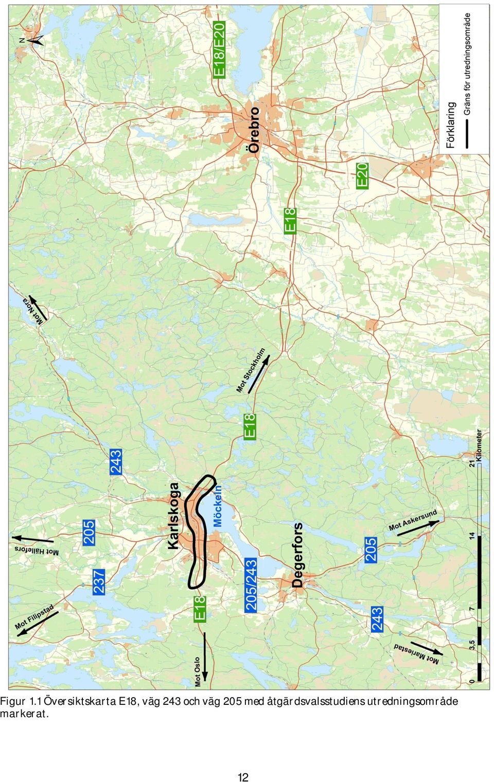 243 och väg 205 med