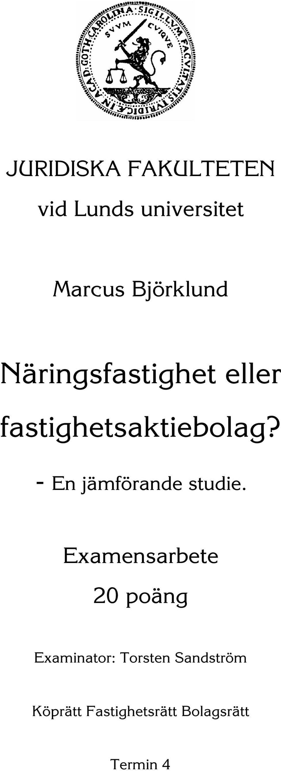 - En jämförande studie.