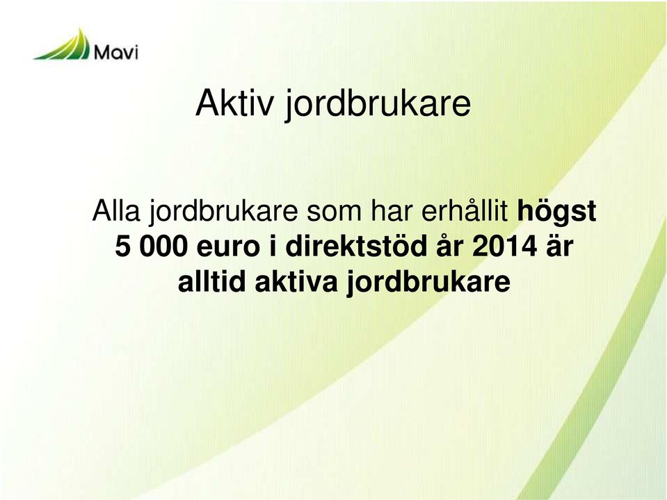 högst 5 000 euro i direktstöd