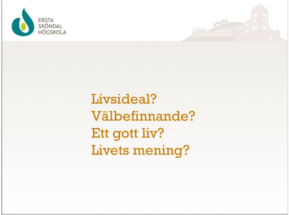 Ett gott liv?