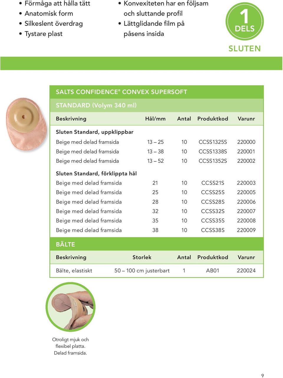 CCSS1352S 220002 Sluten Standard, förklippta hål Beige med delad framsida 21 10 CCSS21S 220003 Beige med delad framsida 25 10 CCSS25S 220005 Beige med delad framsida 28 10 CCSS28S 220006 Beige med