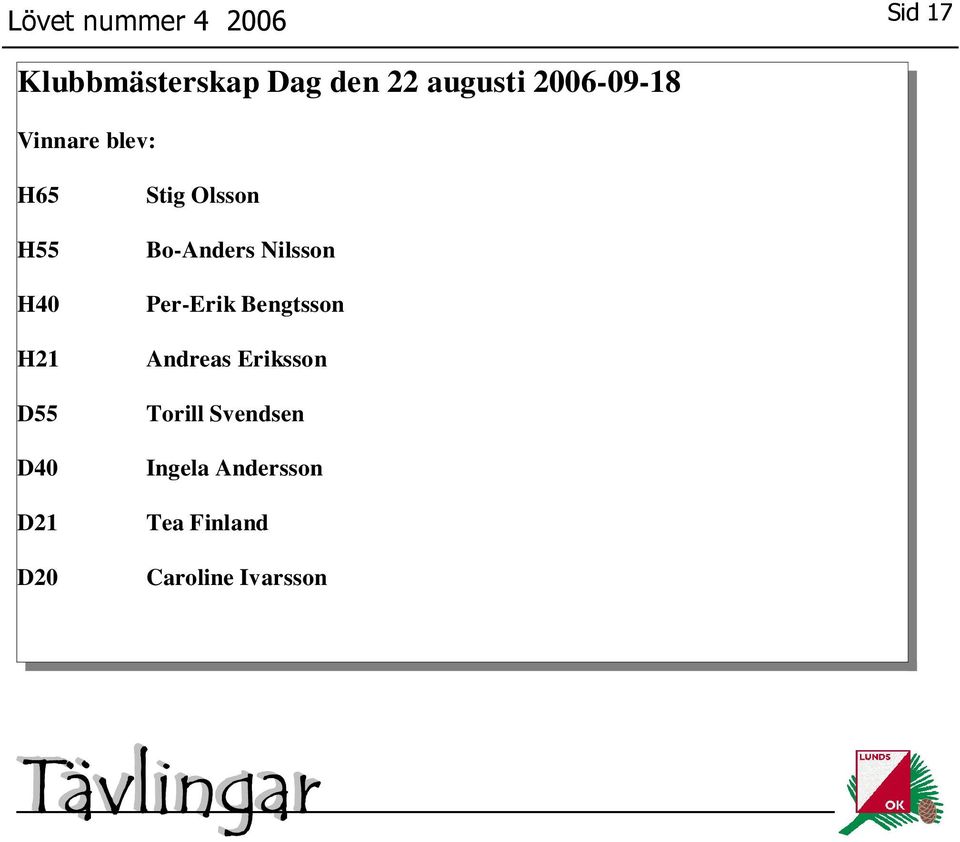 Olsson Bo-Anders Nilsson Per-Erik Bengtsson Andreas