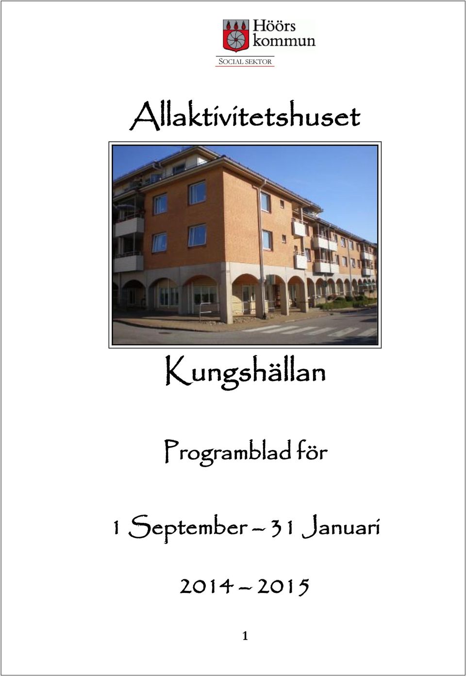 Programblad för 1