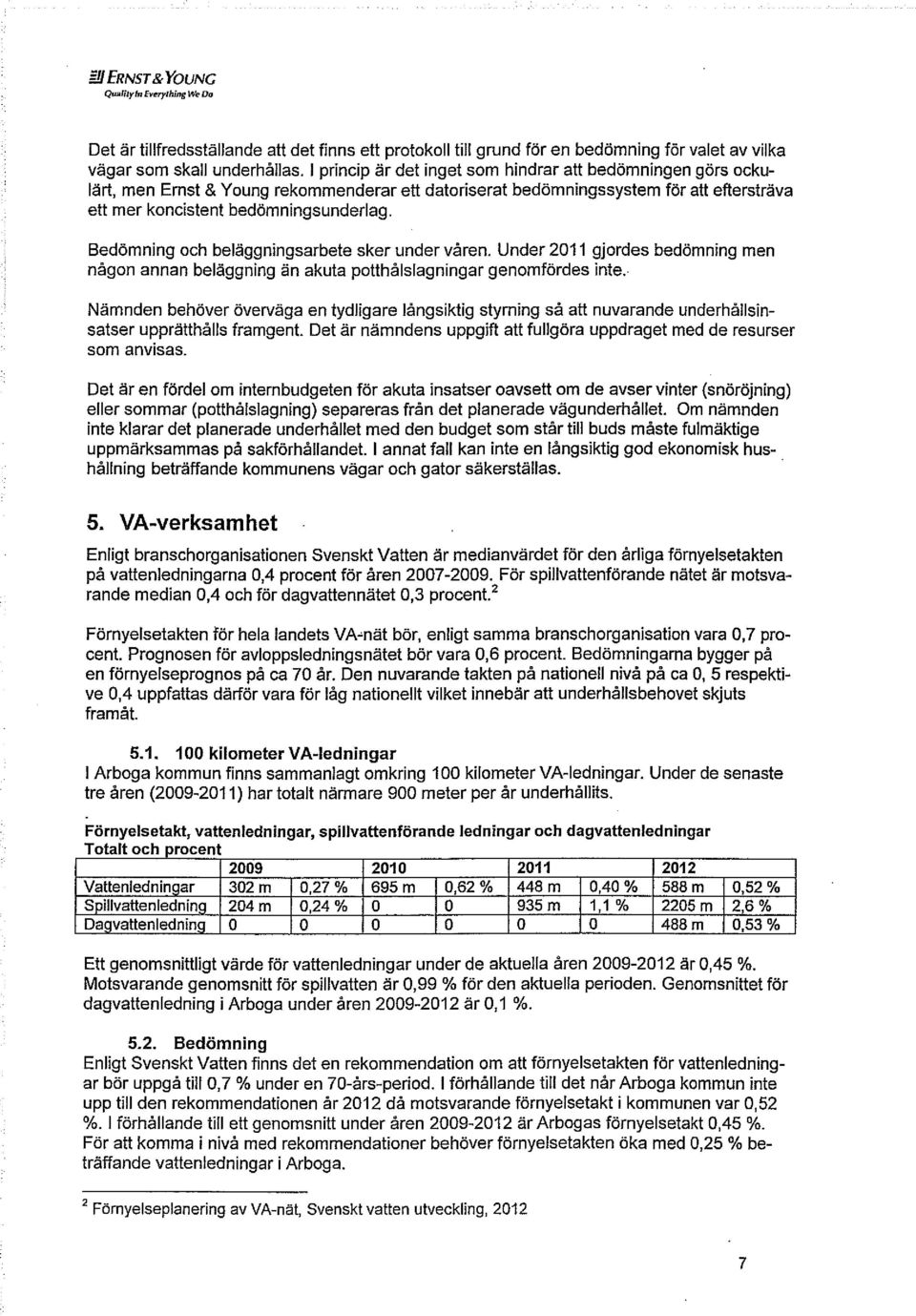 Bedömning och beläggningsarbete sker under våren. Under 2011 gjordes bedömning men någon annan beläggning än akuta potthålslagningargevomfördes inte.