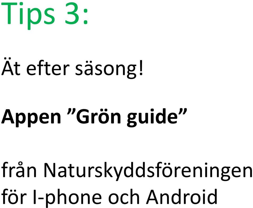 Appen Grön guide från