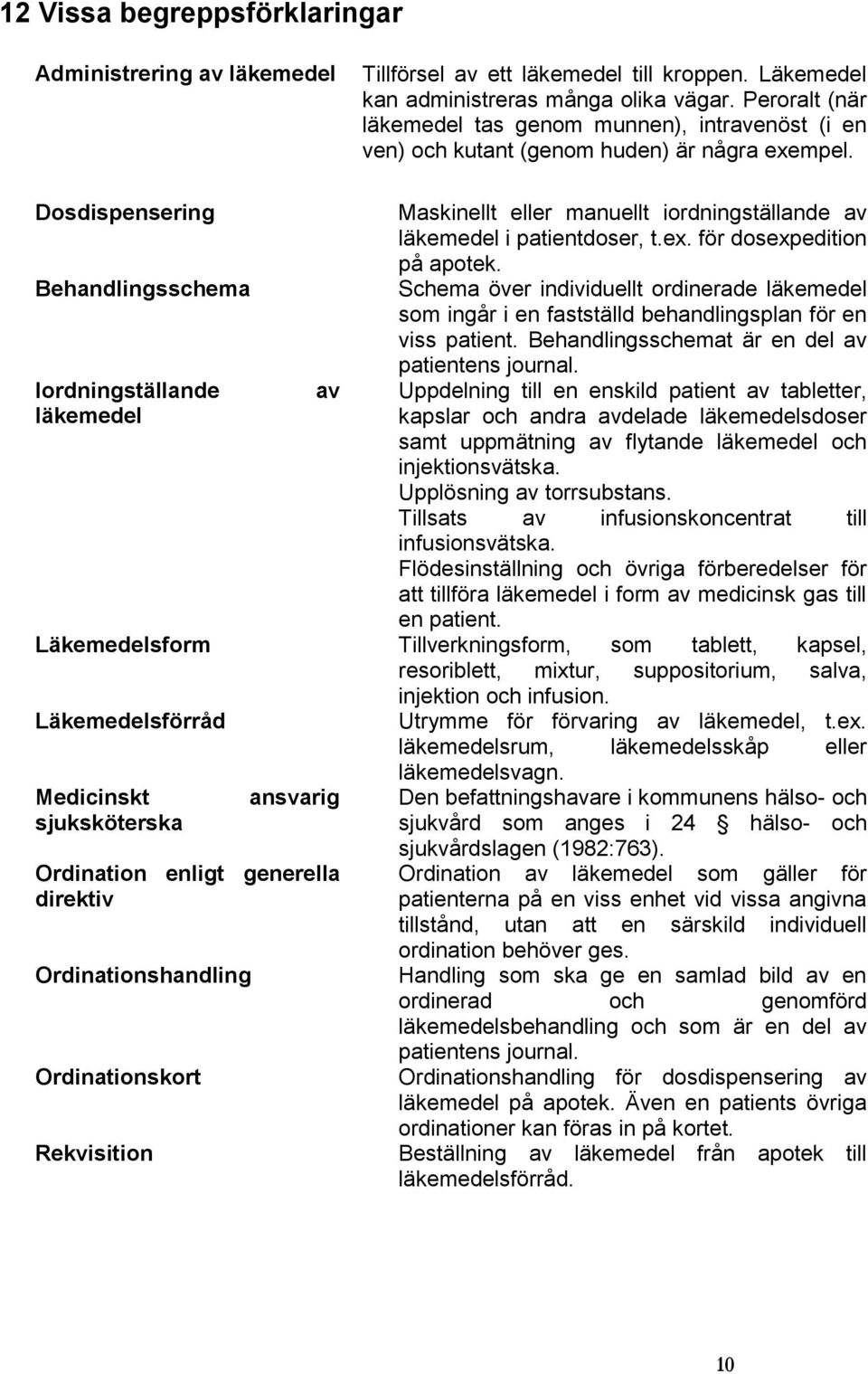 Dosdispensering Behandlingsschema Iordningställande läkemedel av Maskinellt eller manuellt iordningställande av läkemedel i patientdoser, t.ex. för dosexpedition på apotek.