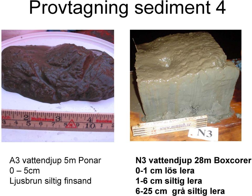 vattendjup 28m Boxcorer 0-1 cm lös lera