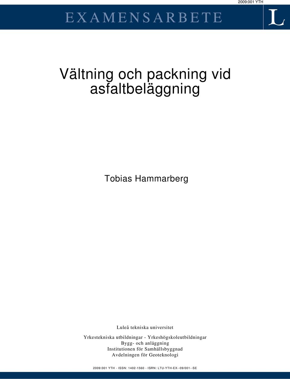 Yrkeshögskoleutbildningar Bygg- och anläggning Institutionen för