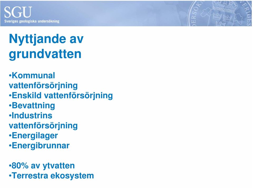 Bevattning Industrins vattenförsörjning