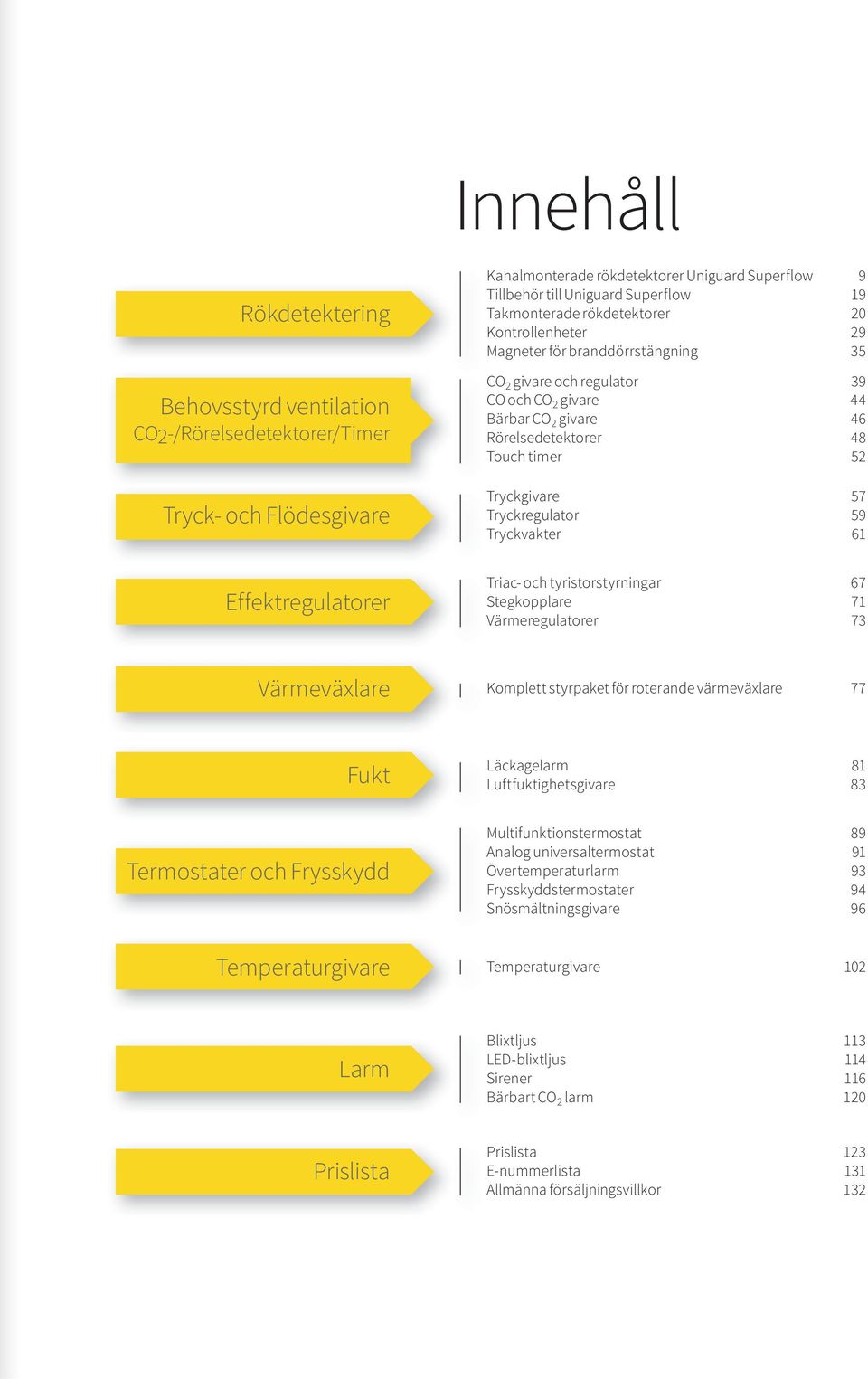 Tryckregulator Tryckvakter Triac- och tyristorstyrningar Stegkopplare Värmeregulatorer 9 19 20 29 35 39 44 46 48 52 57 59 61 67 71 73 Värmeväxlare Komplett styrpaket för roterande värmeväxlare 77