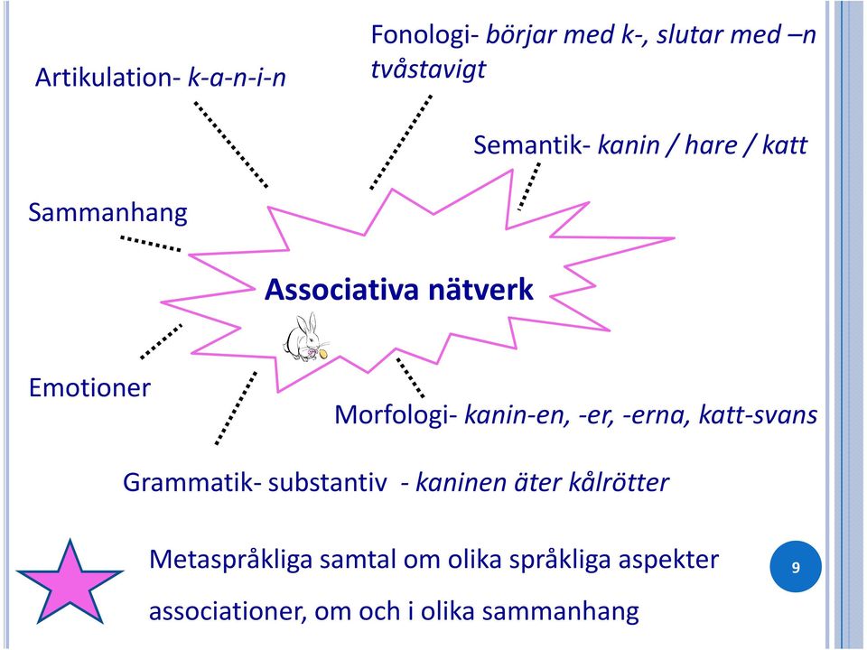 kanin-en, -er, -erna, katt-svans Grammatik- substantiv - kaninen äter kålrötter