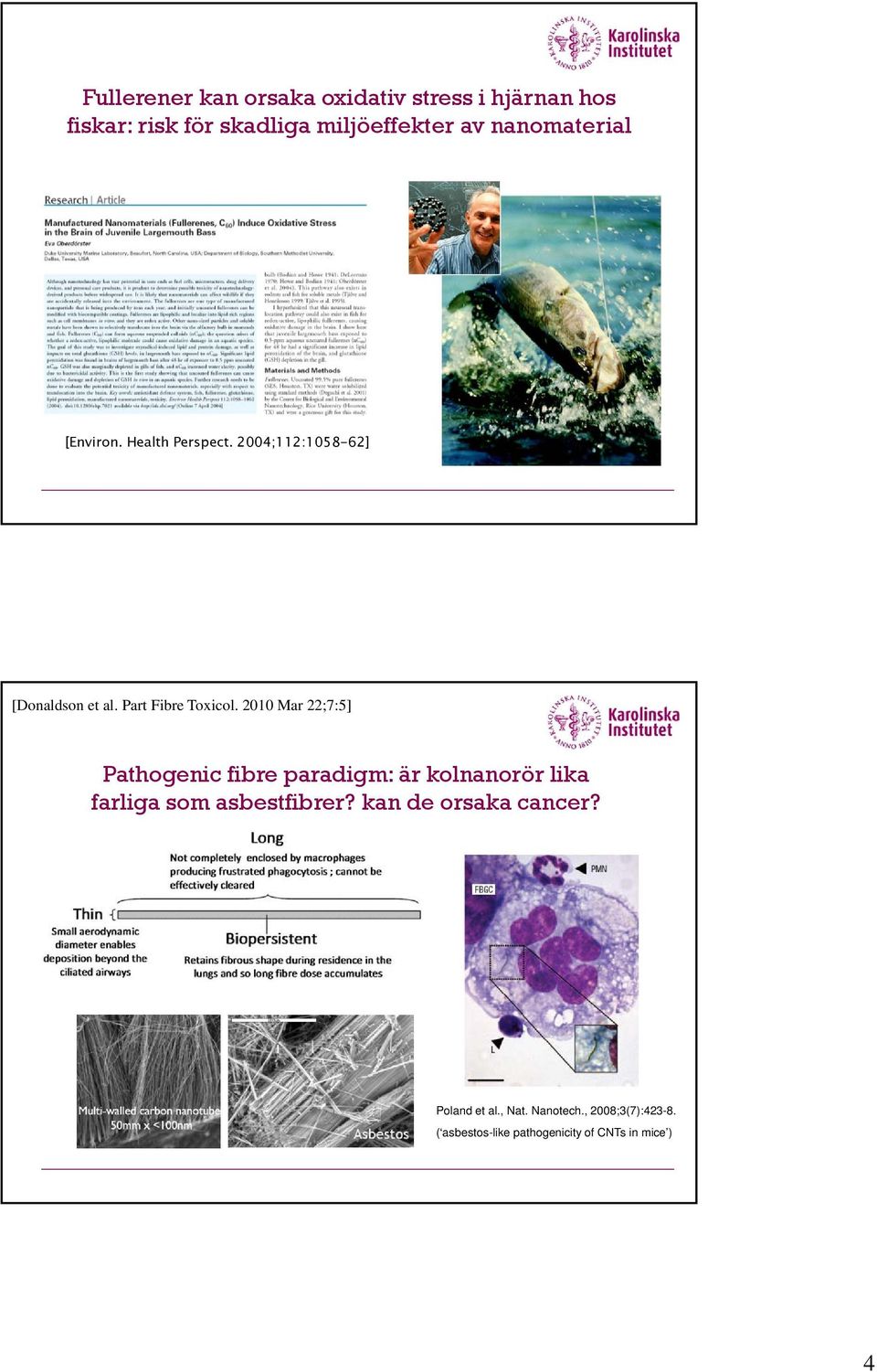 2010 Mar 22;7:5] Pathogenic fibre paradigm: är kolnanorör lika farliga som asbestfibrer?