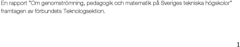 Sveriges tekniska högskolor