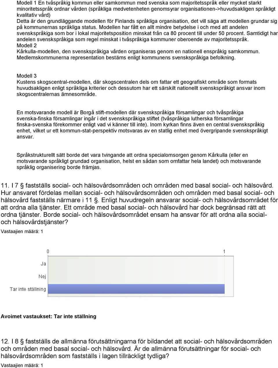 Modellen har fått en allt mindre betydelse i och med att andelen svenskspråkiga som bor i lokal majoritetsposition minskat från ca 80 procent till under 50 procent.