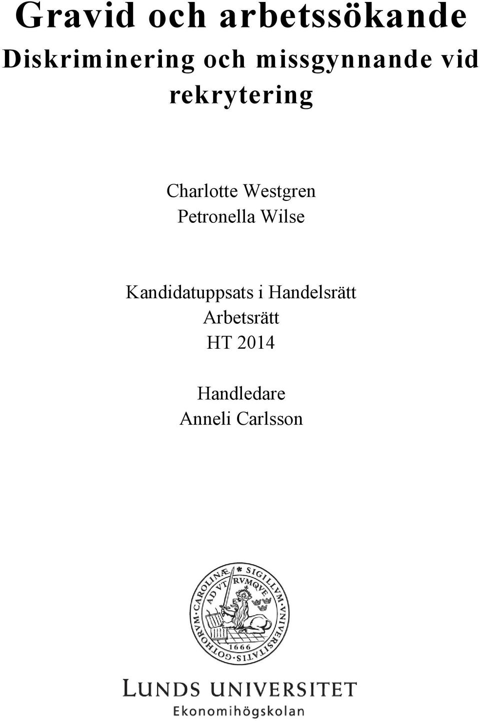 Westgren Petronella Wilse Kandidatuppsats i