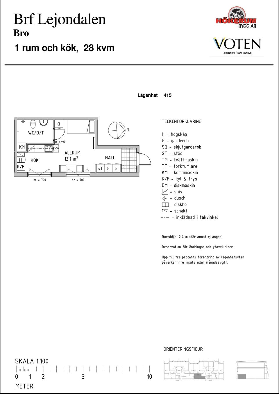 12,1 m² TECKEFÖRKLARI -