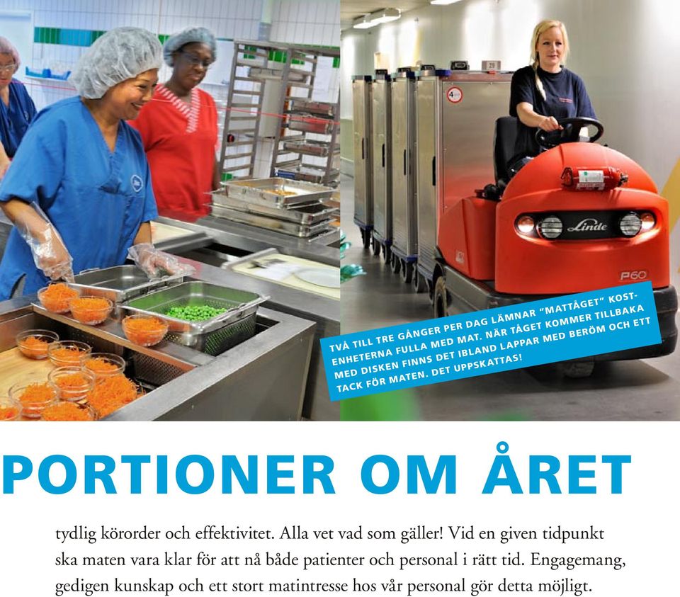 portioner om året tydlig körorder och effektivitet. Alla vet vad som gäller!