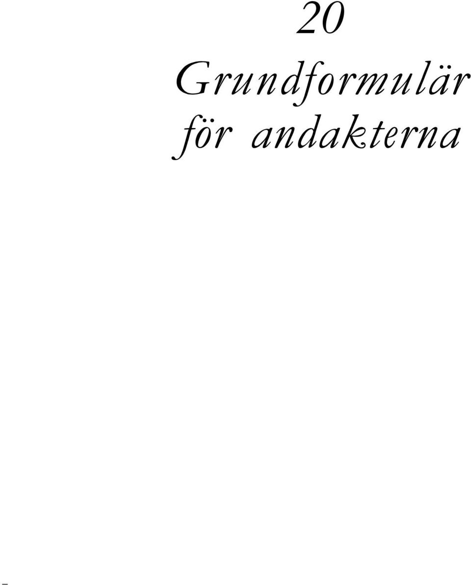 för andakterna