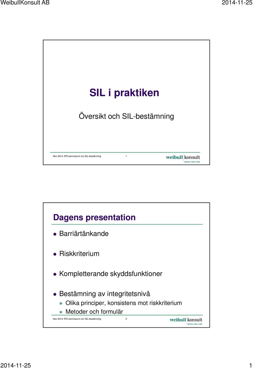 Kompletterande skyddsfunktioner Bestämning av integritetsnivå Olika principer,