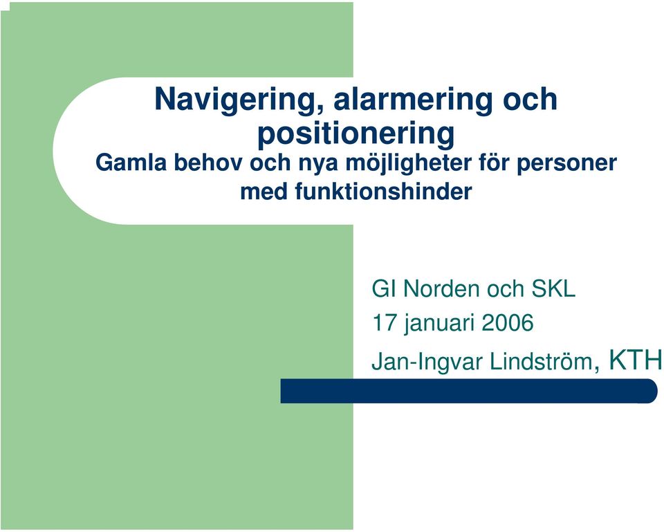 personer med funktionshinder GI Norden