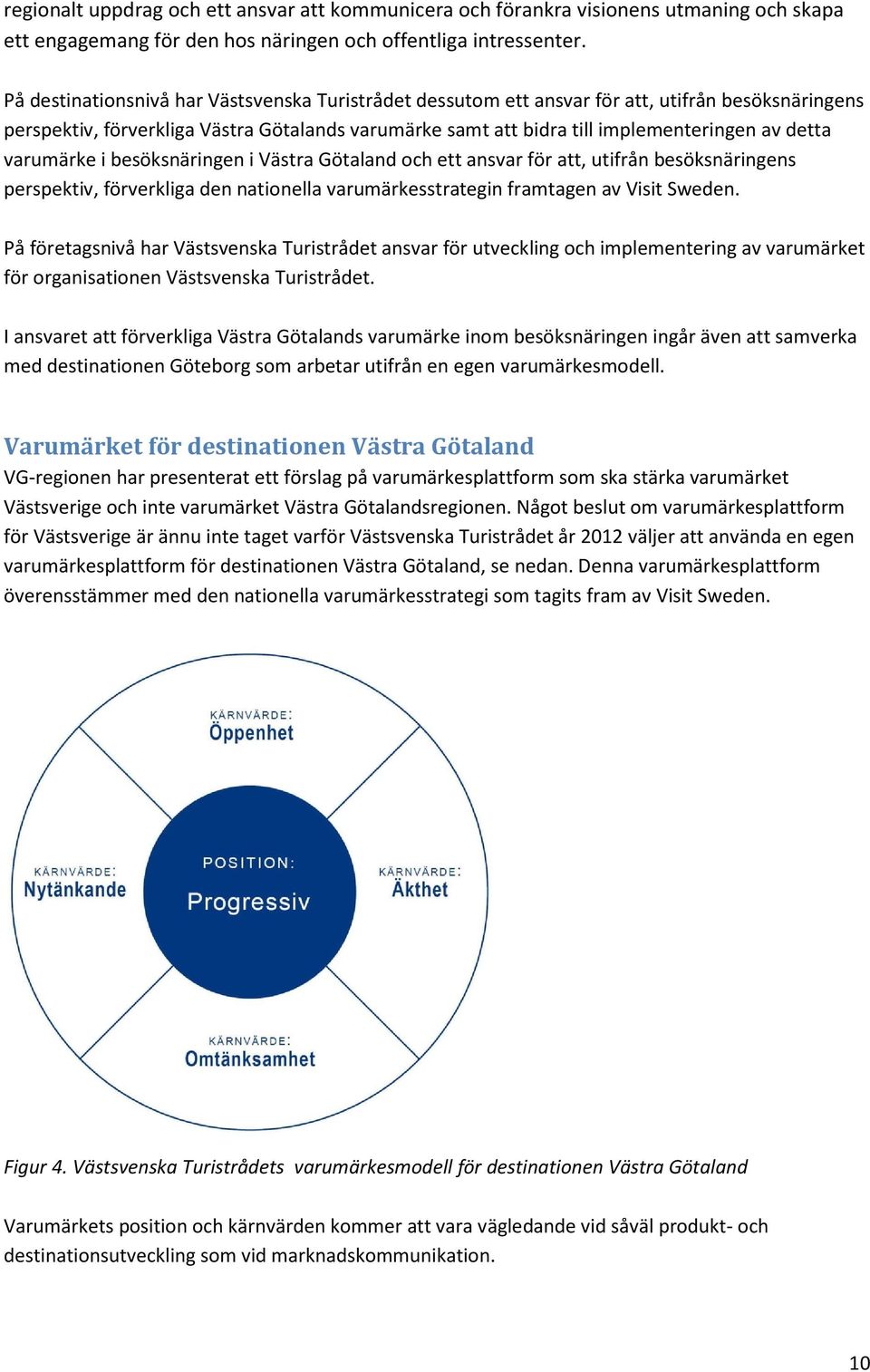 varumärke i besöksnäringen i Västra Götaland och ett ansvar för att, utifrån besöksnäringens perspektiv, förverkliga den nationella varumärkesstrategin framtagen av Visit Sweden.