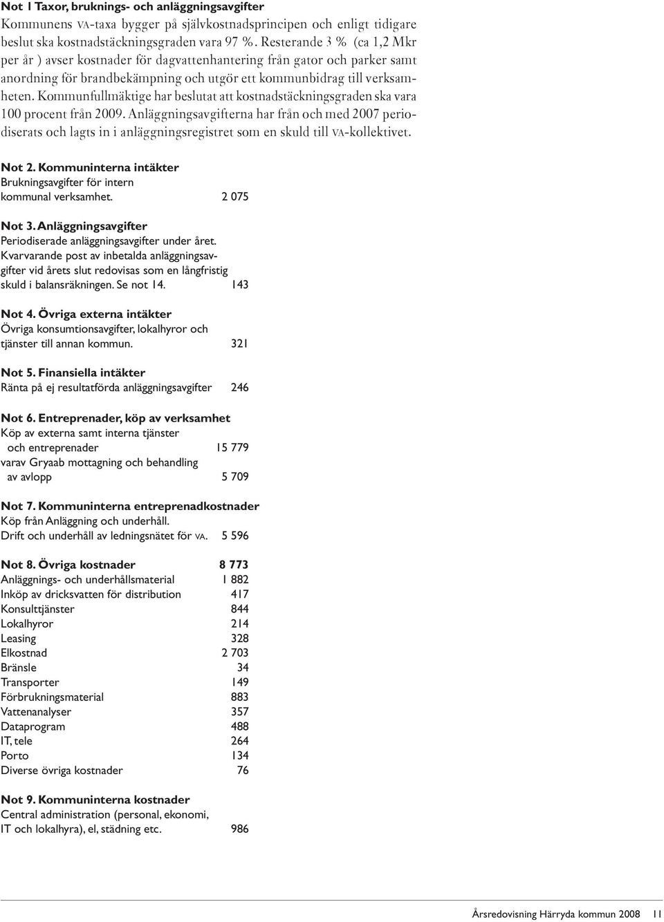 Kommunfullmäktige har beslutat att kostnadstäckningsgraden ska vara 100 procent från 2009.