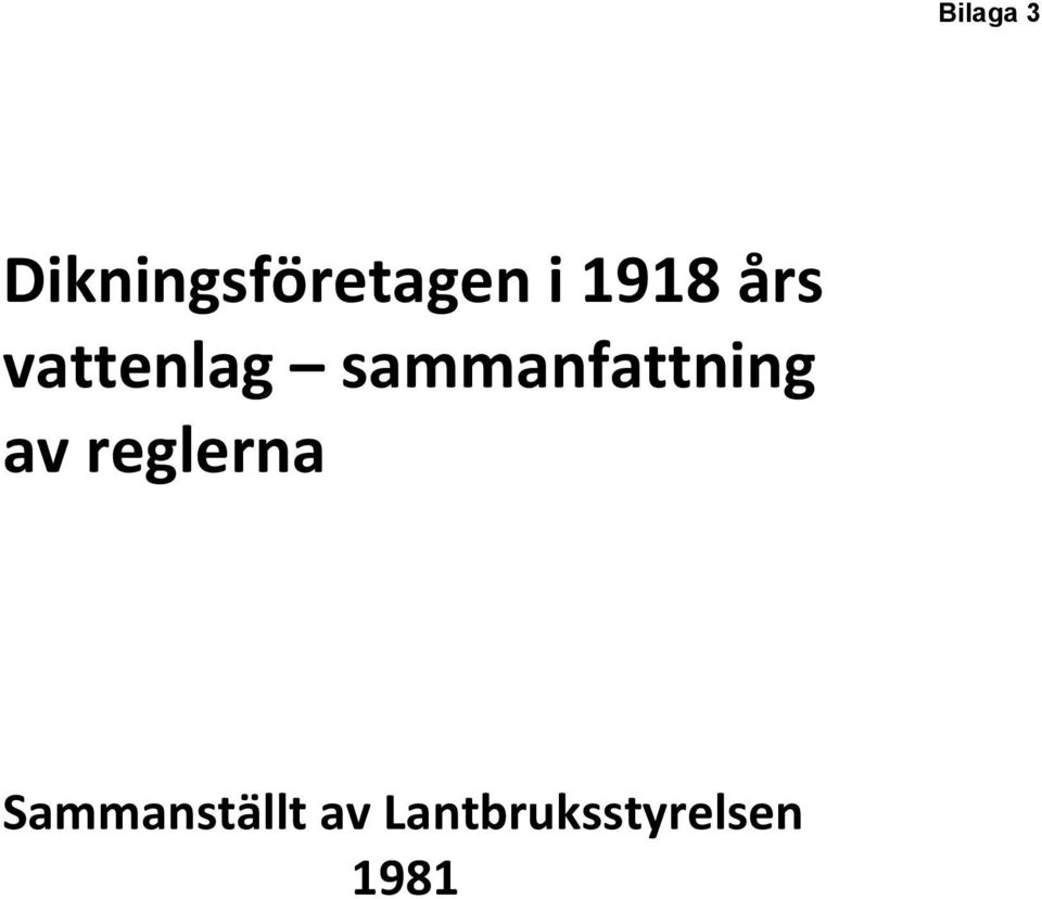 sammanfattning av reglerna