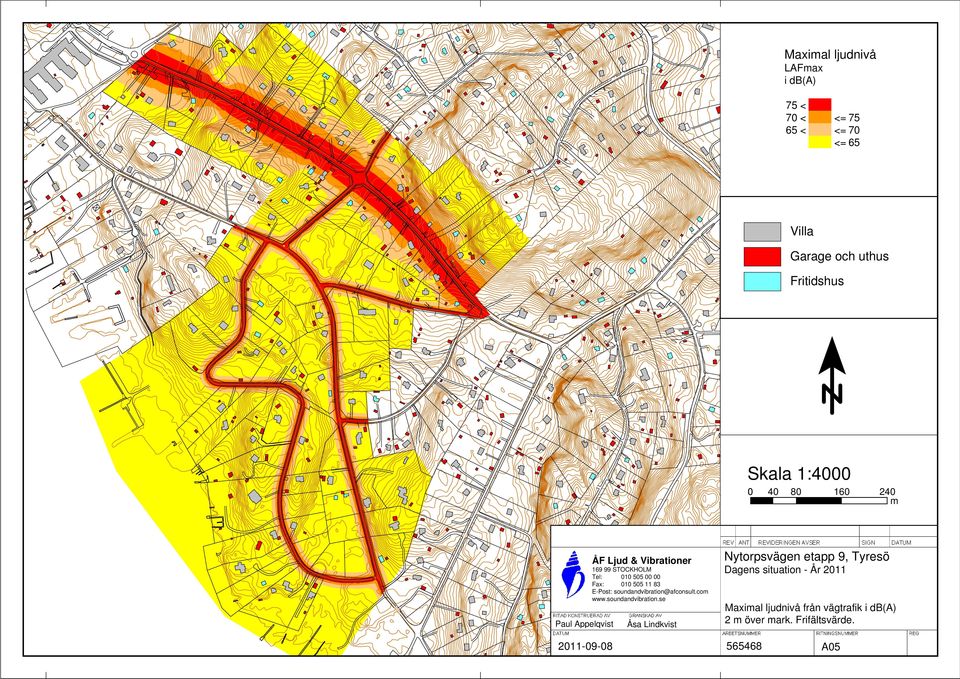 co Dagens situation - År 2011 Maxial ljudnivå