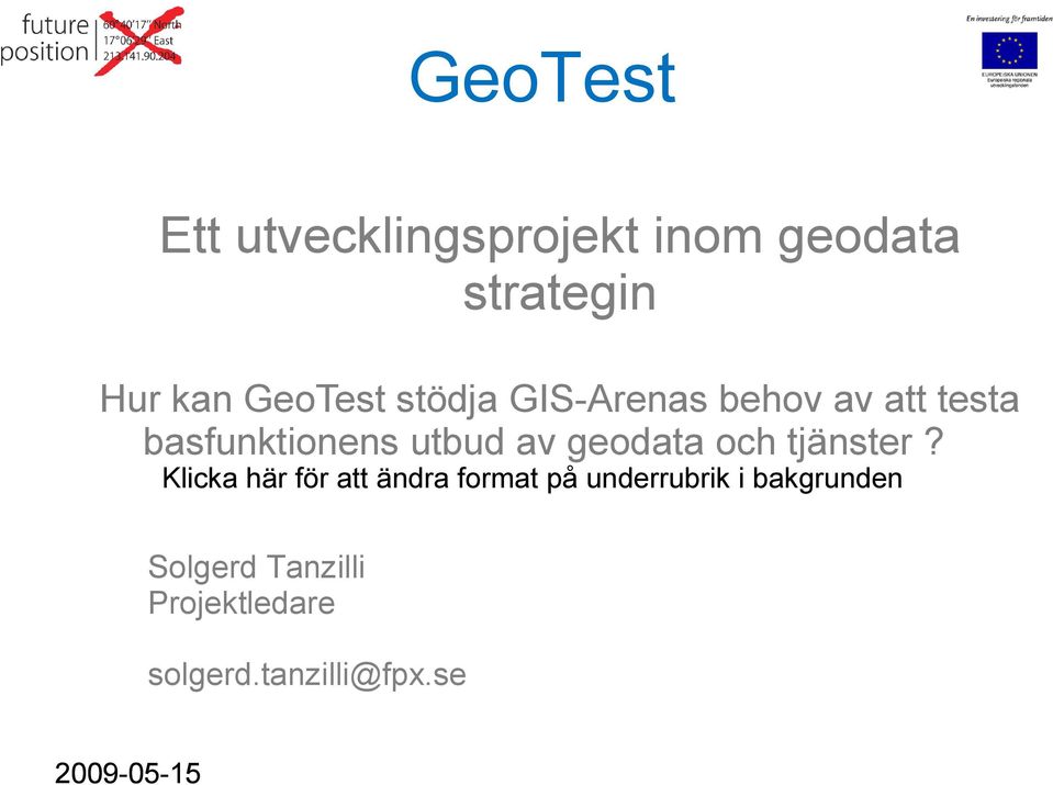 av geodata och tjänster?