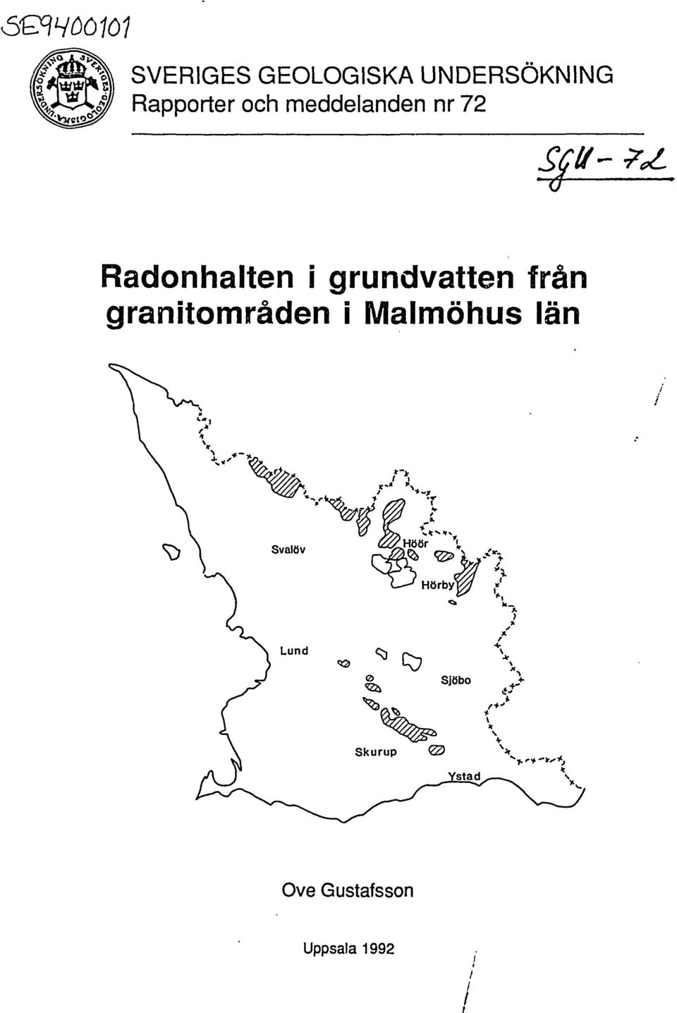 Radonhalten i grundvatten från granitområden i