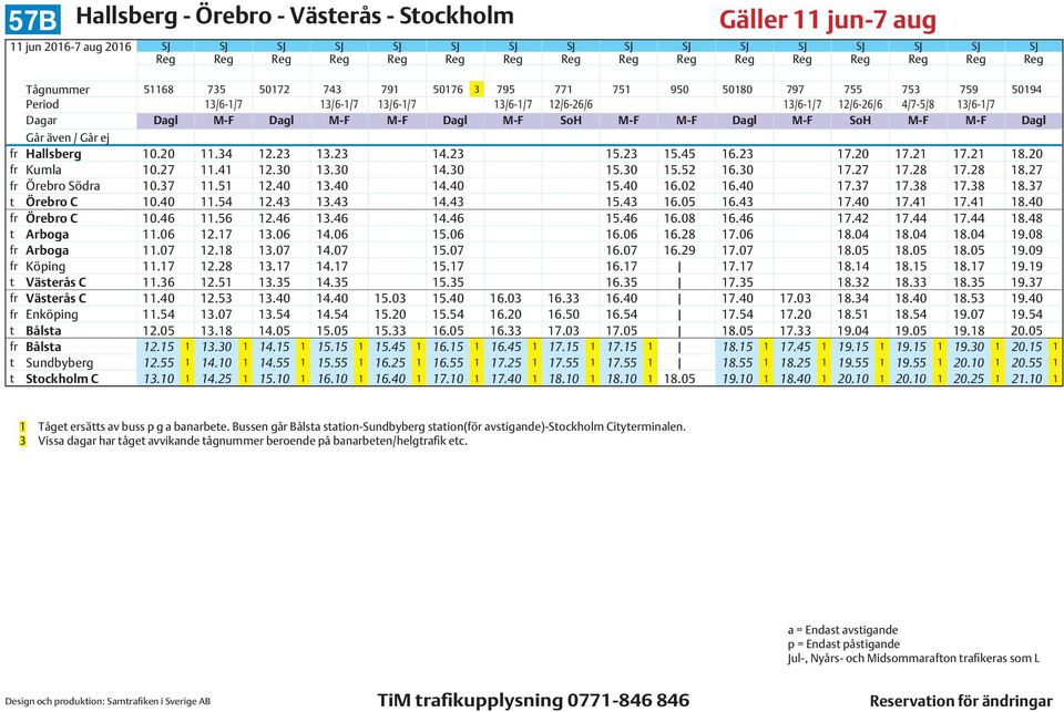 41 12.30 13.30 14.30 15.30 15.52 16.30 17.27 17.28 17.28 18.27 fr Örebro Södra 10.37 11.51 12.40 13.40 14.40 15.40 16.02 16.40 17.37 17.38 17.38 18.37 t Örebro C 10.40 11.54 12.43 13.43 14.43 15.