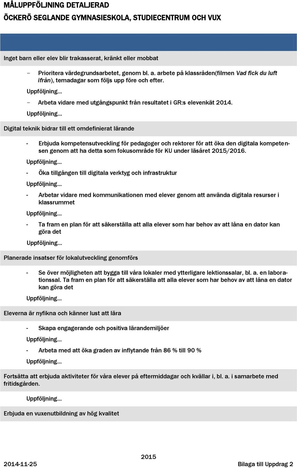 Digital teknik bidrar till ett omdefinierat lärande - Erbjuda kompetensutveckling för pedagoger och rektorer för att öka den digitala kompetensen genom att ha detta som fokusområde för KU under