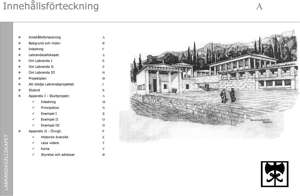 Slutord Κ Appendix I - Skyltprojekt: Λ Inledning Μ Principskiss Ν Exempel I Ξ Exempel II Ο