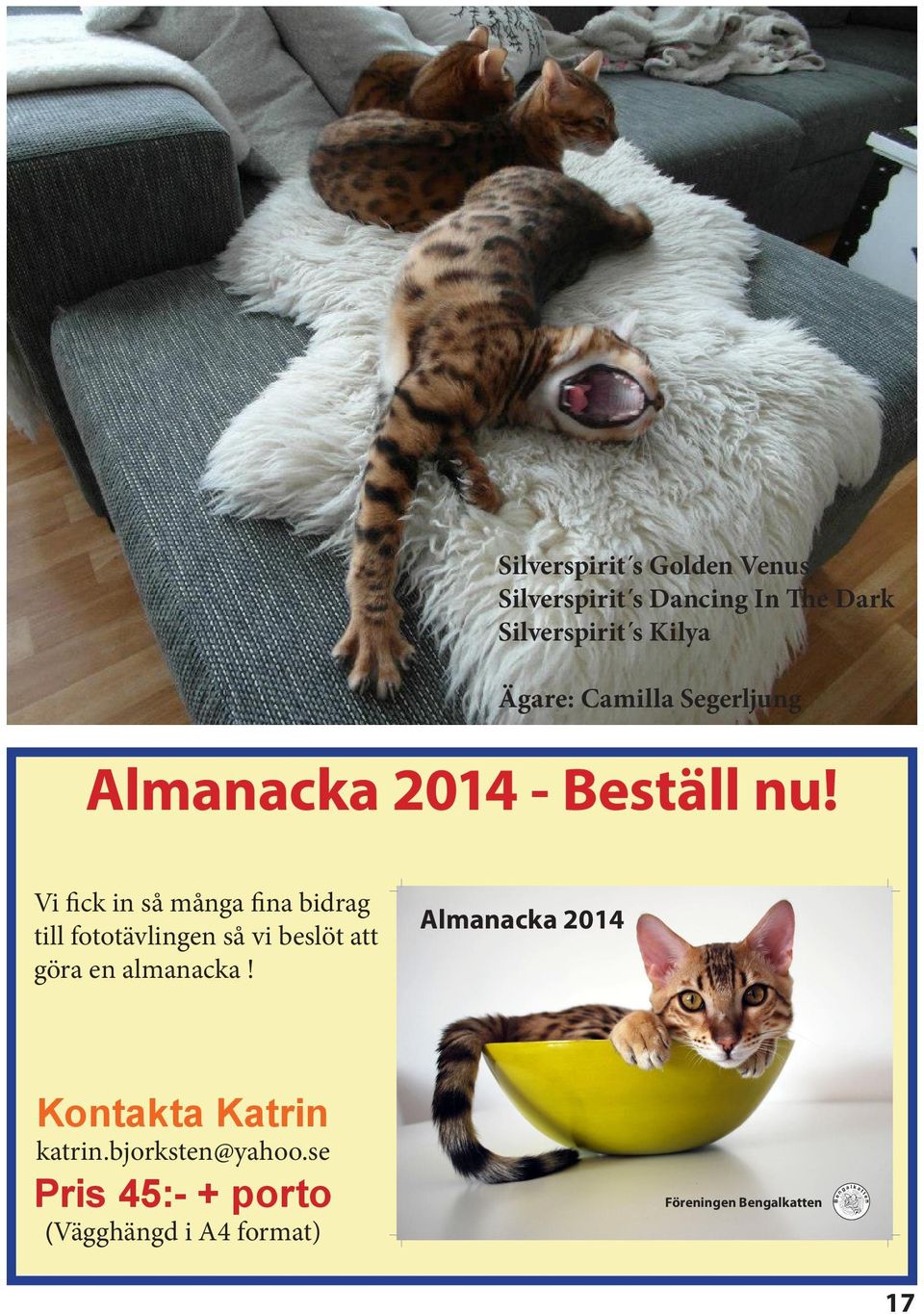 Vi fick in så många fina bidrag till fototävlingen så vi beslöt att göra en almanacka!