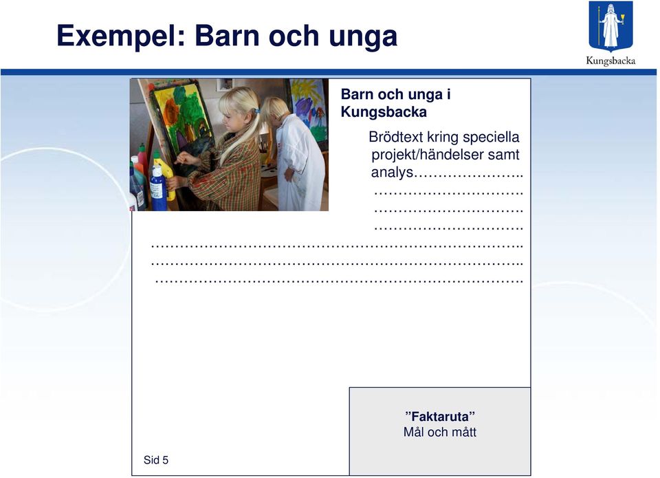 speciella projekt/händelser samt