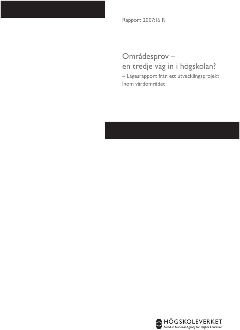 Lägesrapport från ett