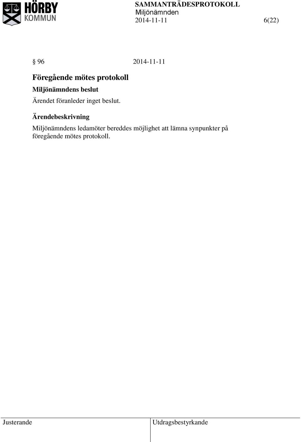 inget beslut.